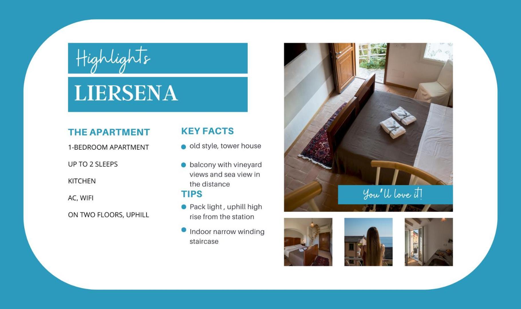 Liersena Sea View Mini Villa With Ac Manarola Exterior photo